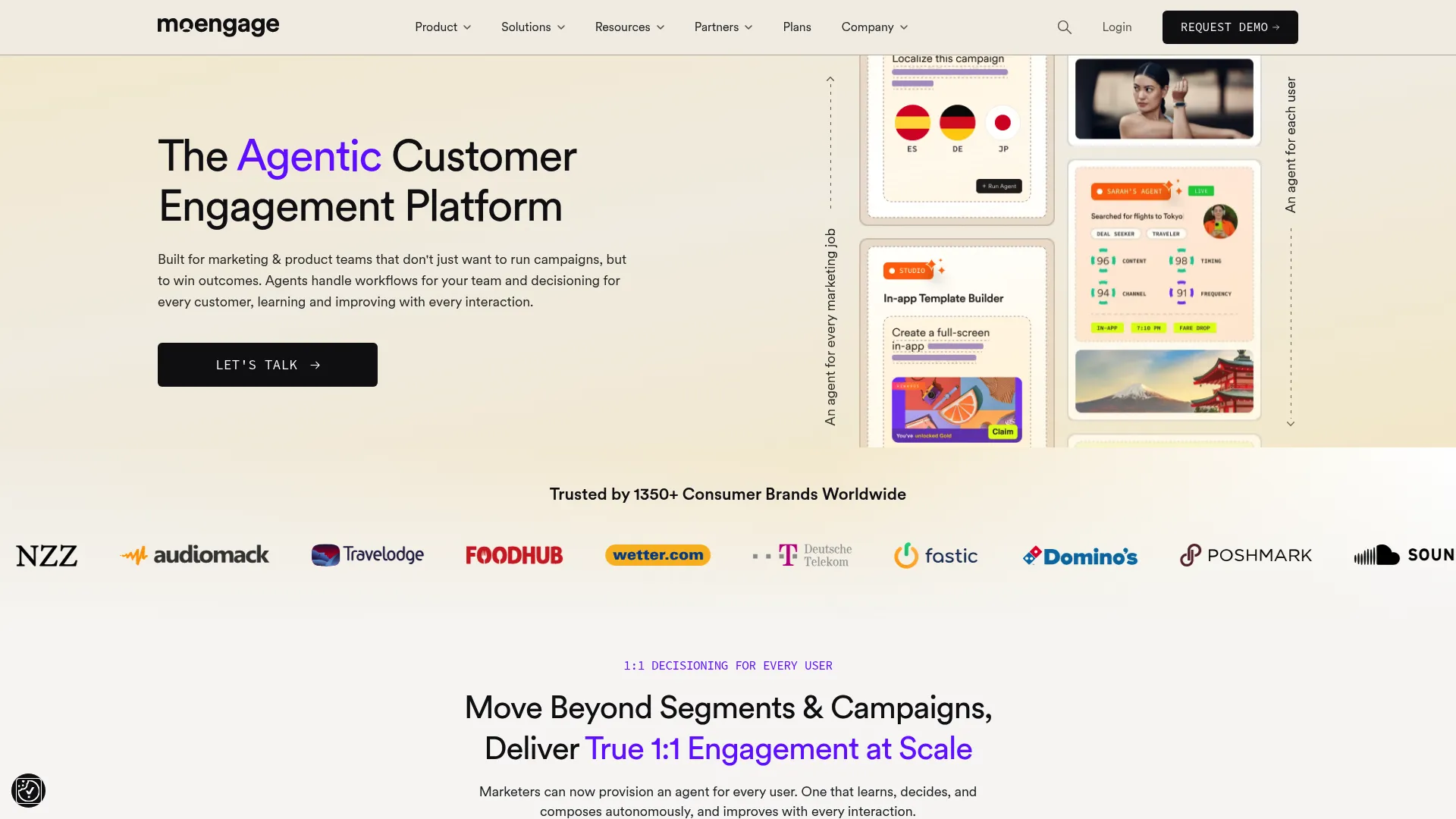 MoEngage cross-channel customer engagement platform homepage