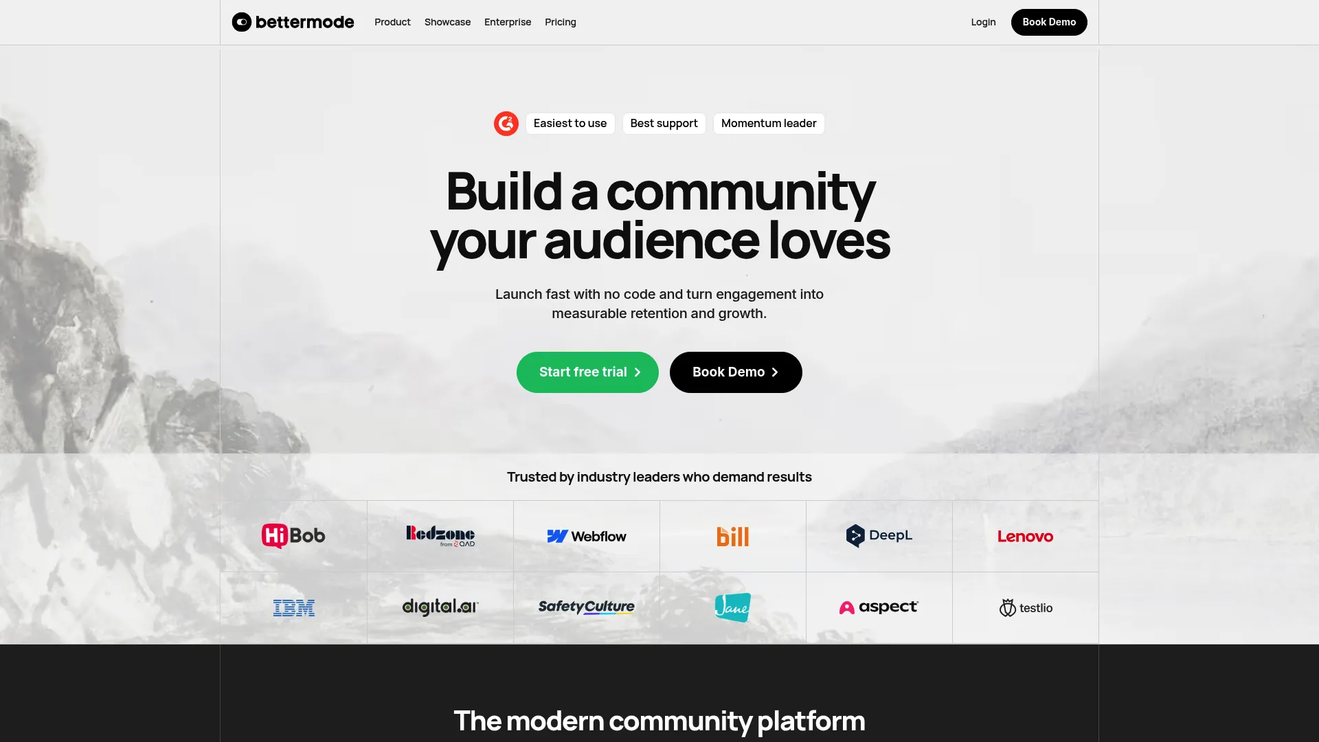 Bettermode community platform homepage