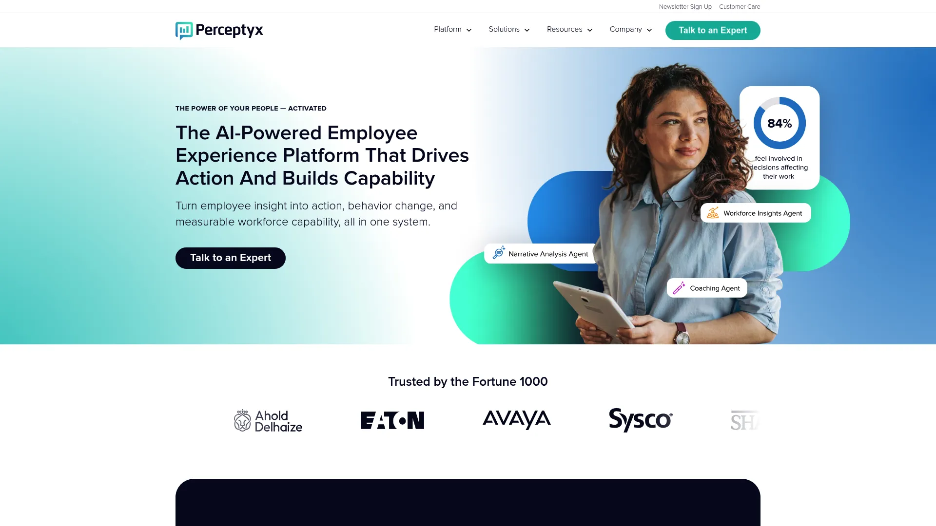 Perceptyx People Insights Platform product page