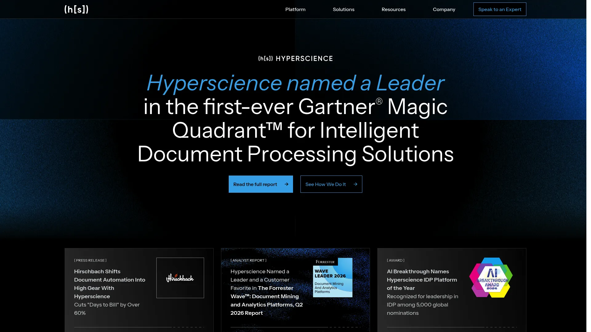 Hyperscience intelligent document processing software