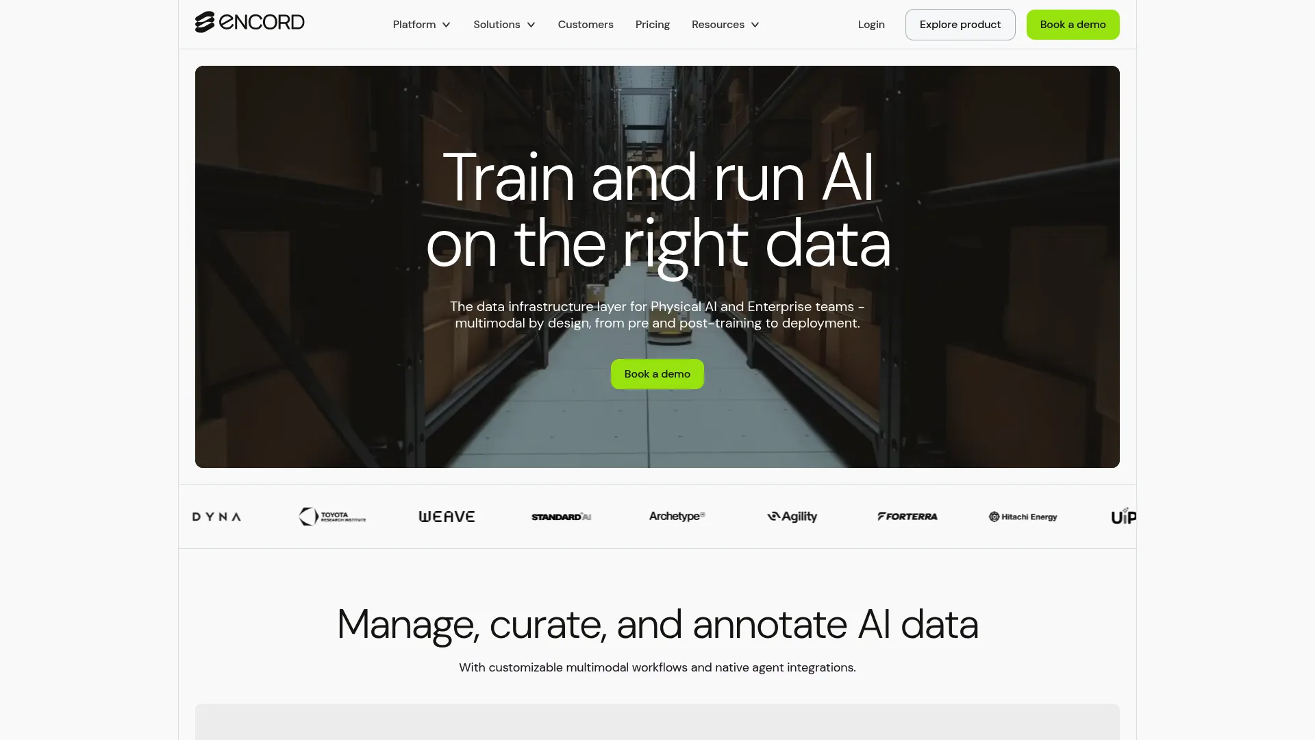 Encord platform interface