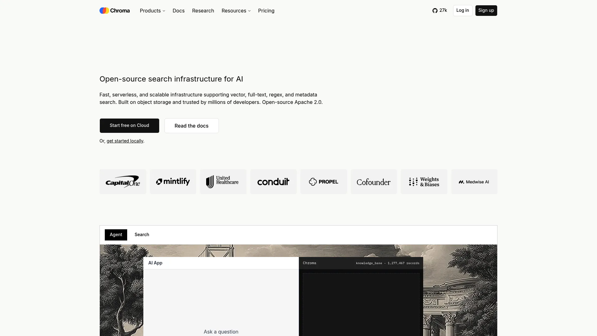 Chroma open-source search infrastructure homepage