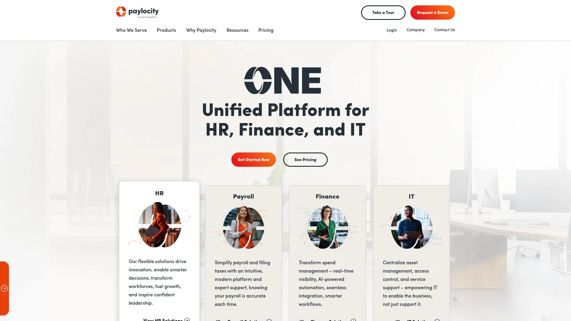 Paylocity HR and payroll platform dashboard
