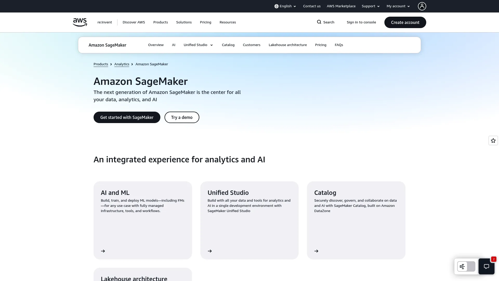 Amazon SageMaker machine learning platform