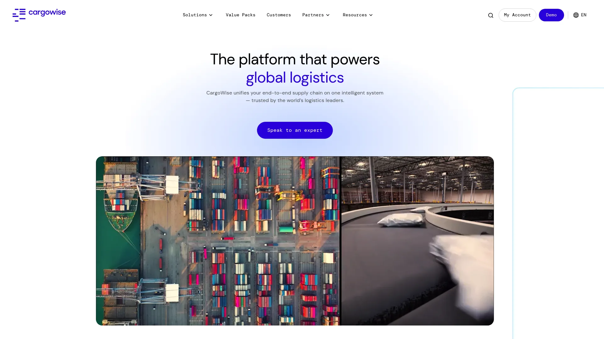 CargoWise global logistics execution software homepage