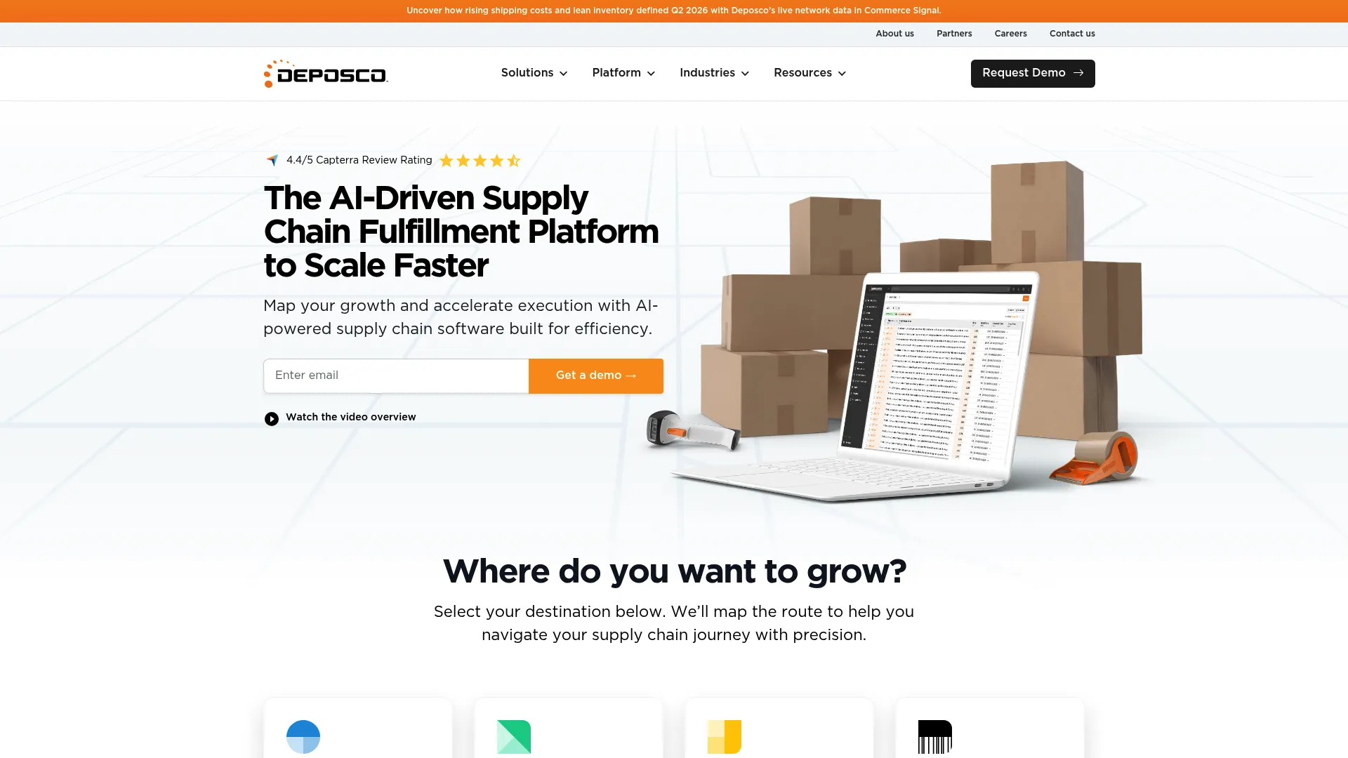 Deposco cloud supply chain fulfillment software homepage