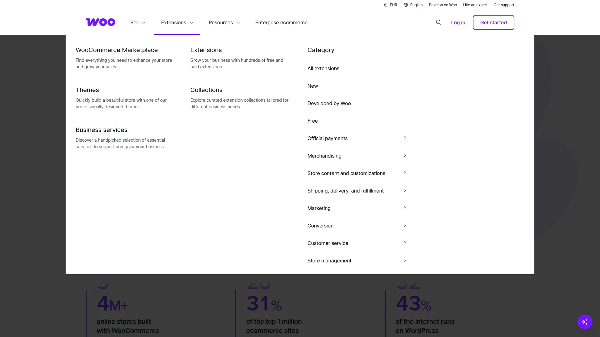 WooCommerce homepage screenshot