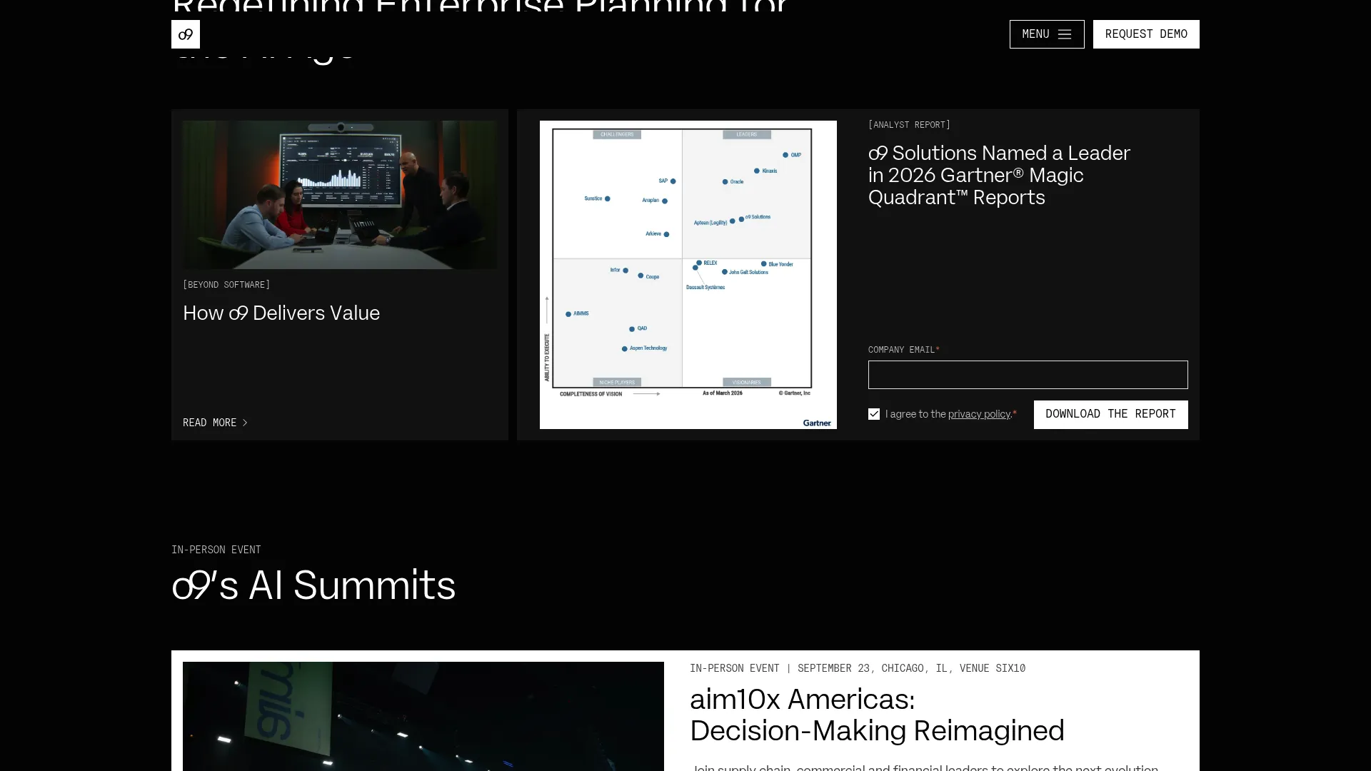 o9 Solutions integrated planning platform