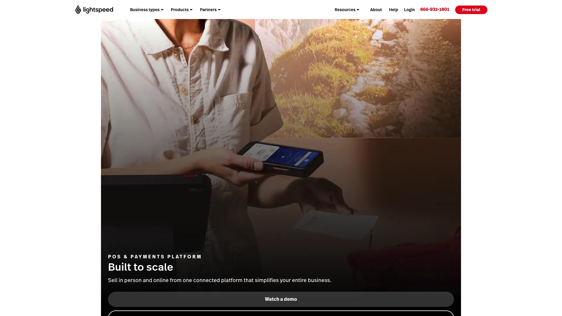 Lightspeed cloud POS for retail and restaurant homepage