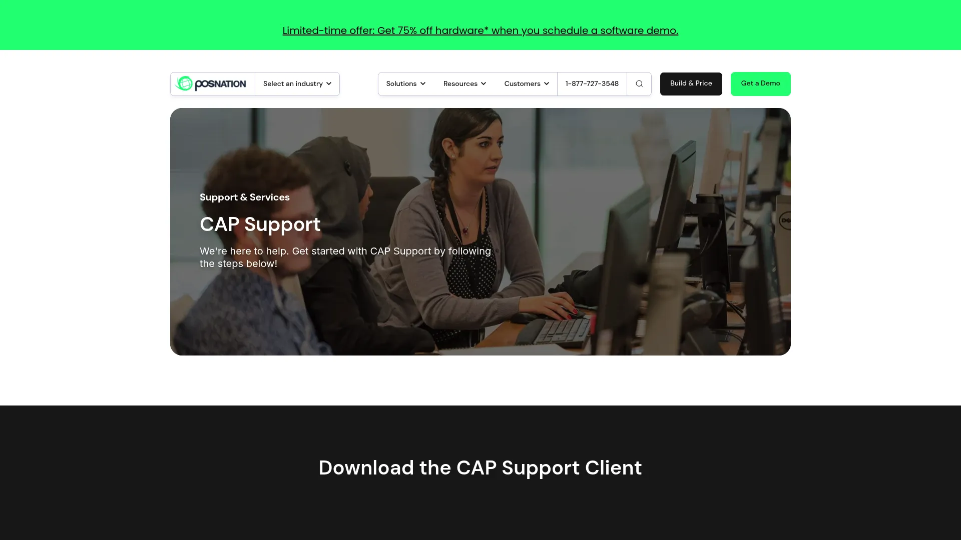 CAP Retail Software POS integration homepage