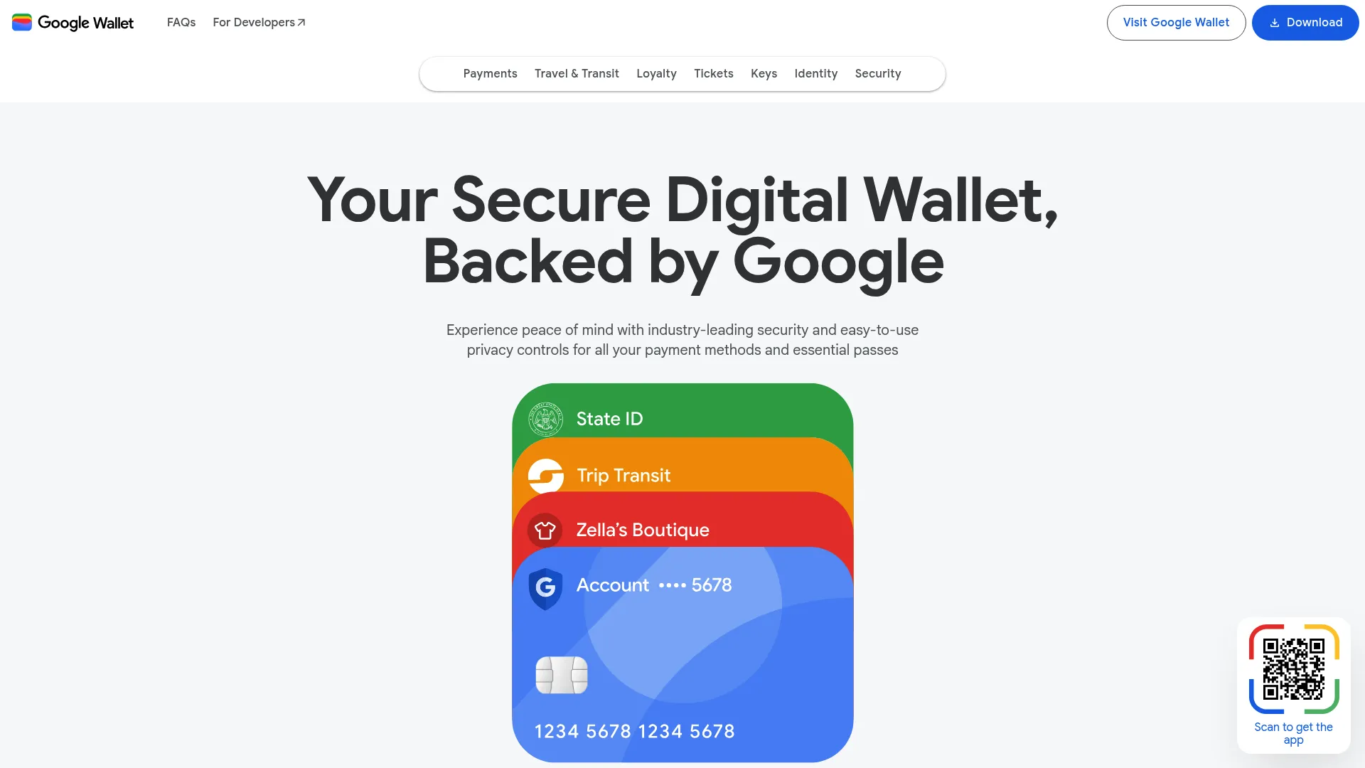 Google Wallet digital wallet homepage