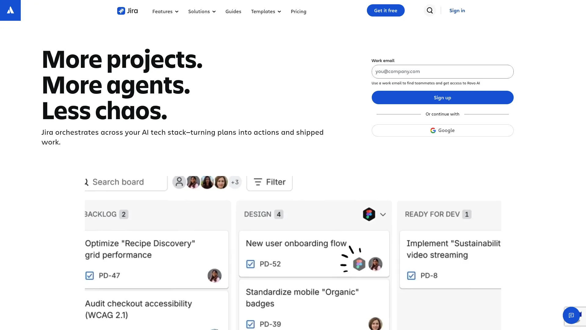 Jira backlog and board view showing sprint planning