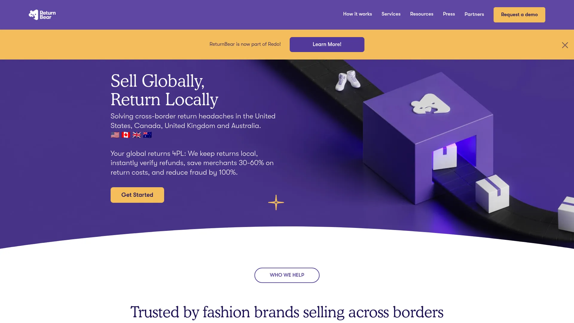 ReturnBear reverse logistics returns homepage