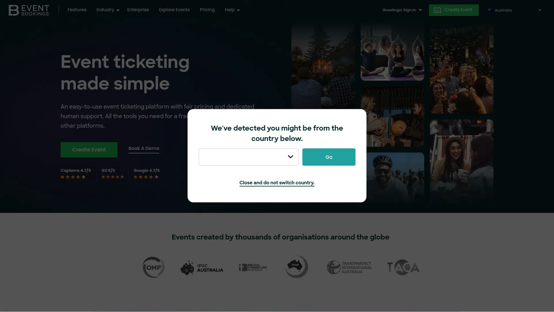 EventBookings event ticketing platform