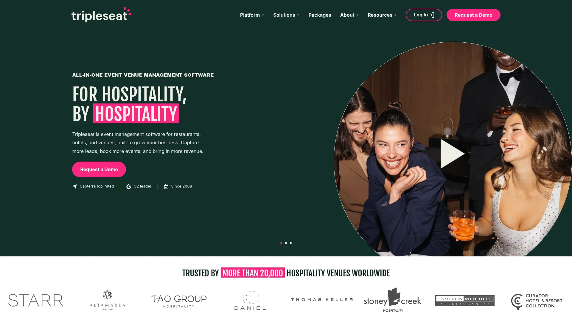 Tripleseat event management software for hospitality venues
