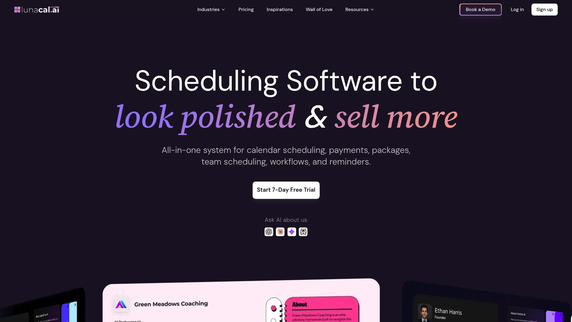 Lunacal appointment booking software