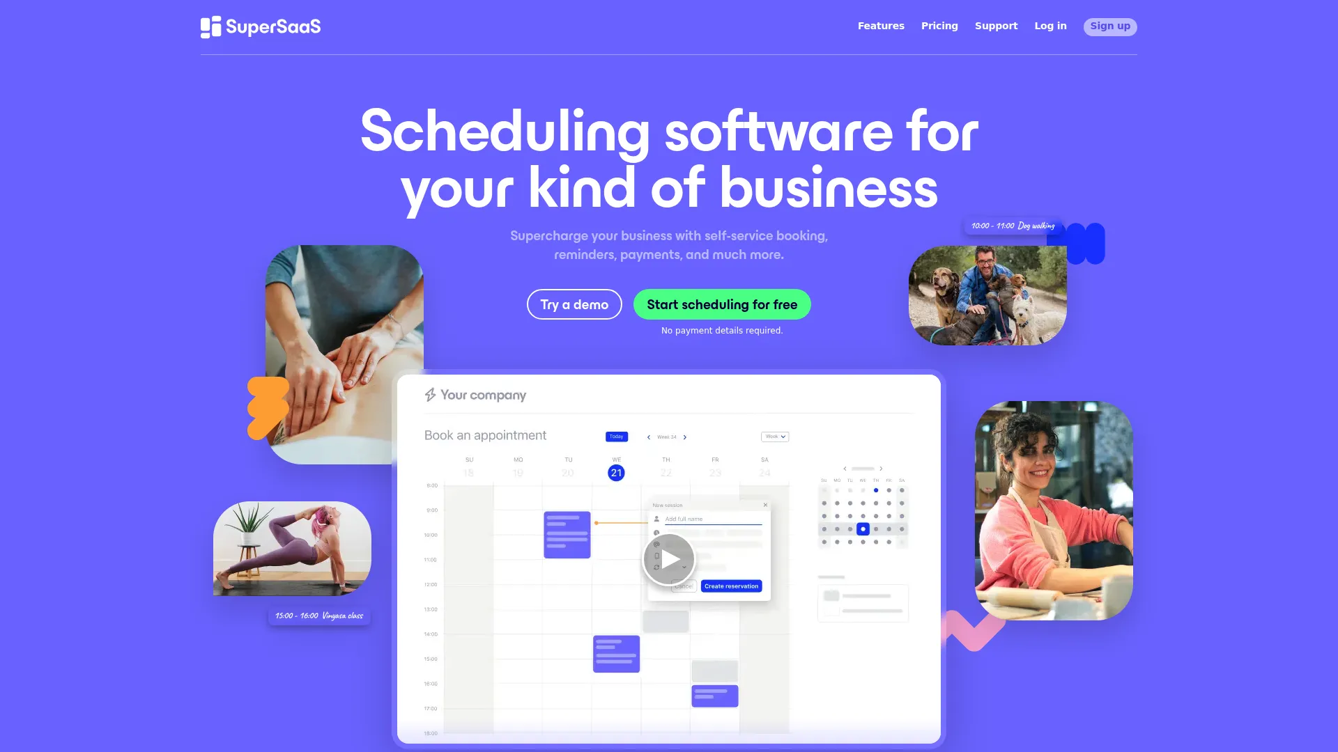 SuperSaaS online scheduling and reservation software