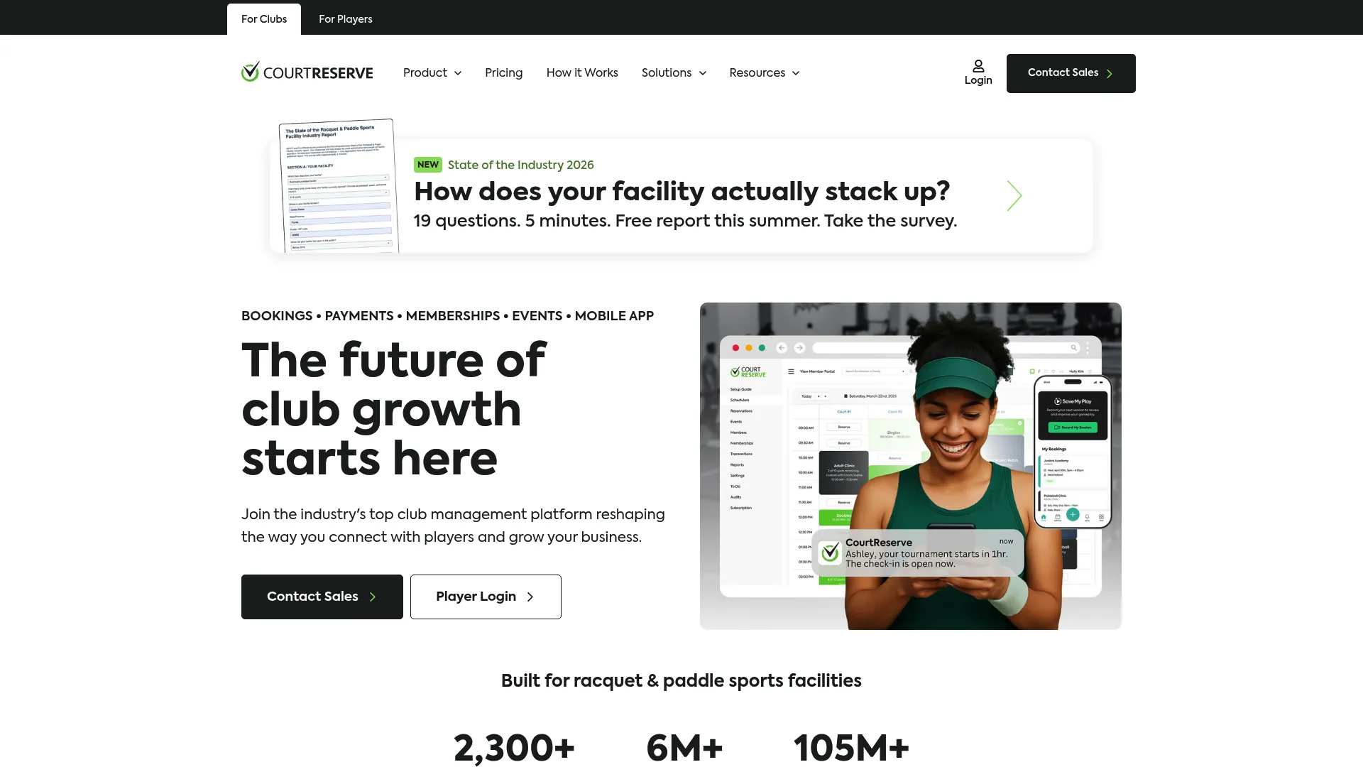 CourtReserve court booking and club management software
