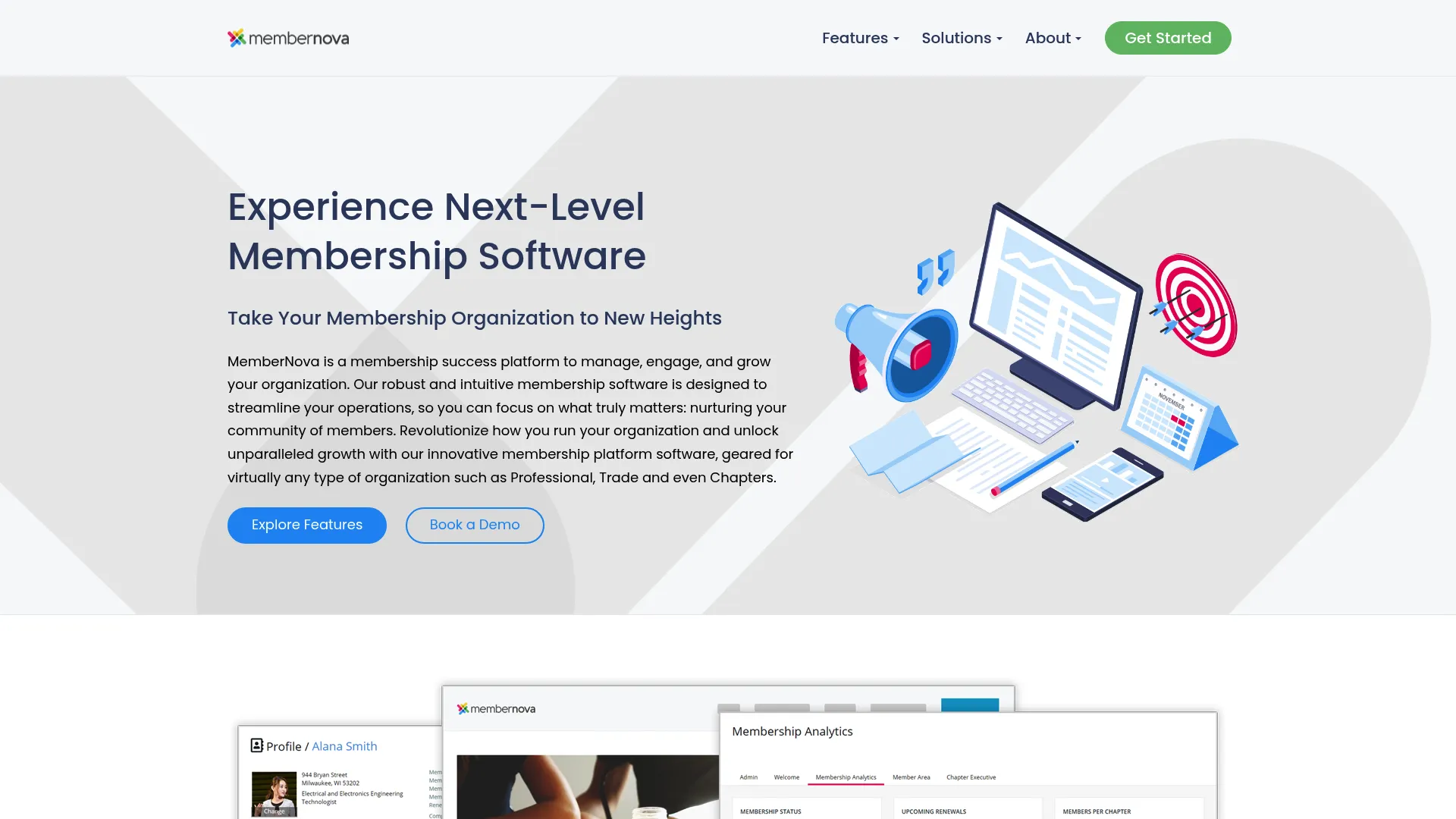 MemberNova membership success platform homepage