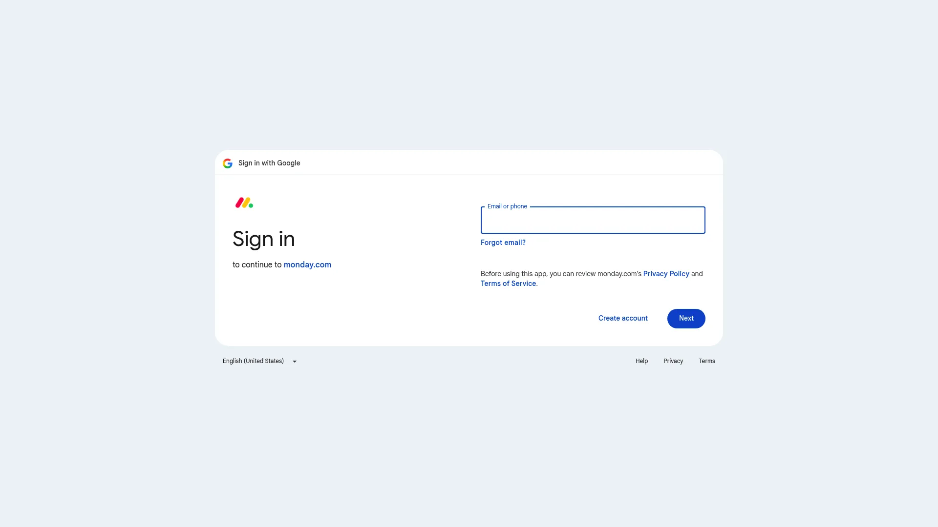 Monday.com homepage showing customizable boards and dashboards for team workflows