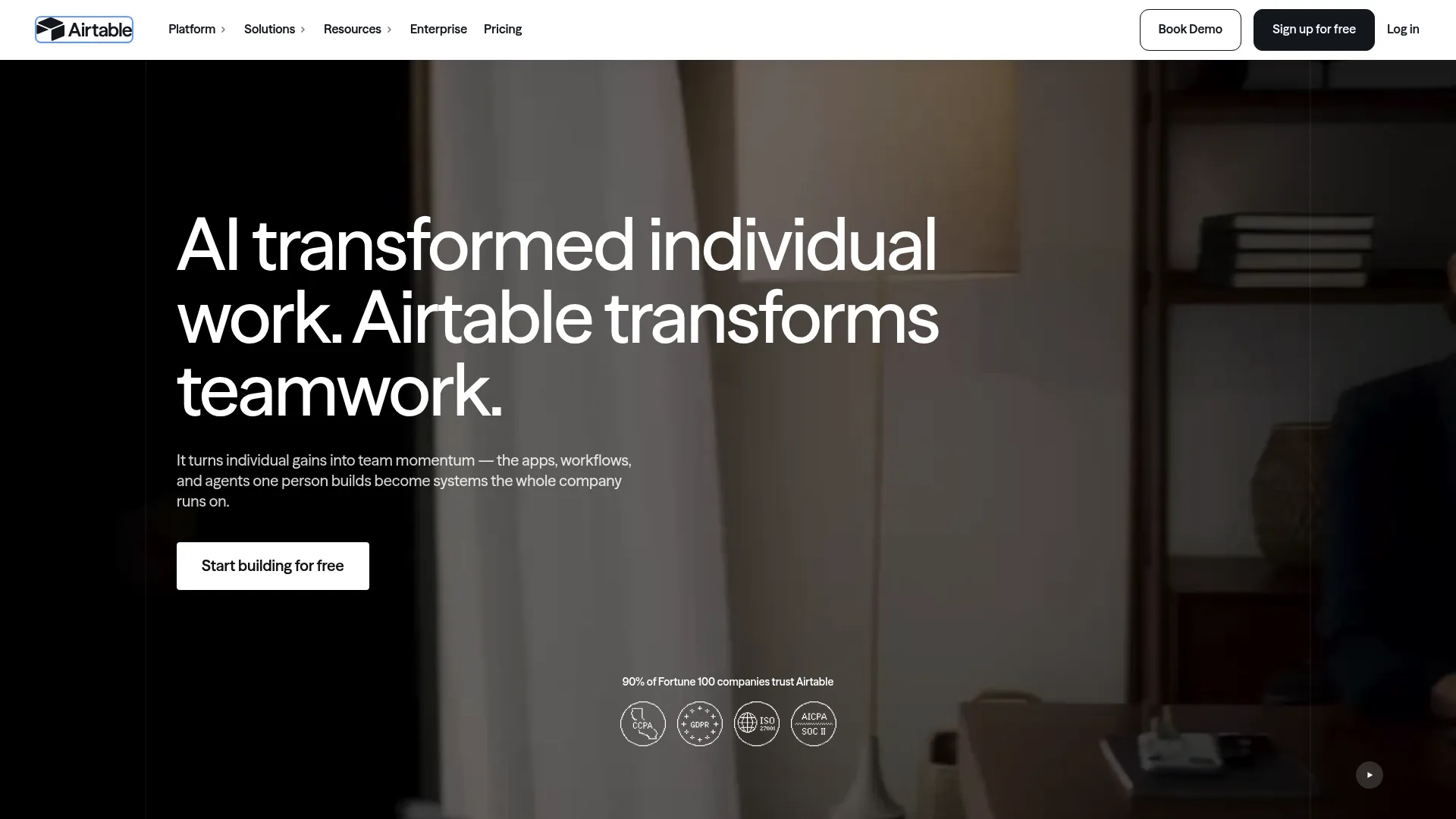 Airtable custom client database with grid and interface views