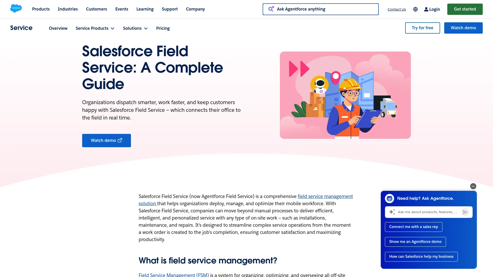 Field Service by Salesforce dispatch and scheduling platform