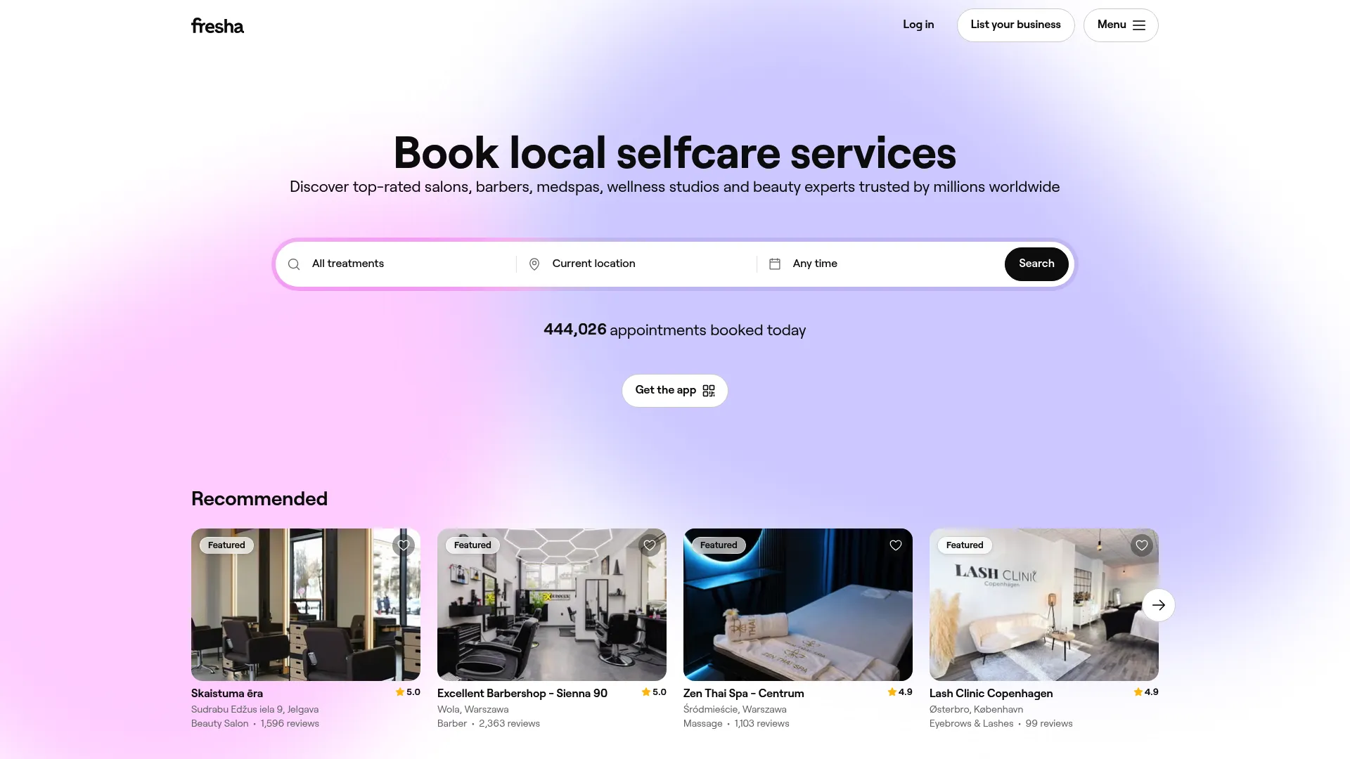 Fresha salon booking and payments software