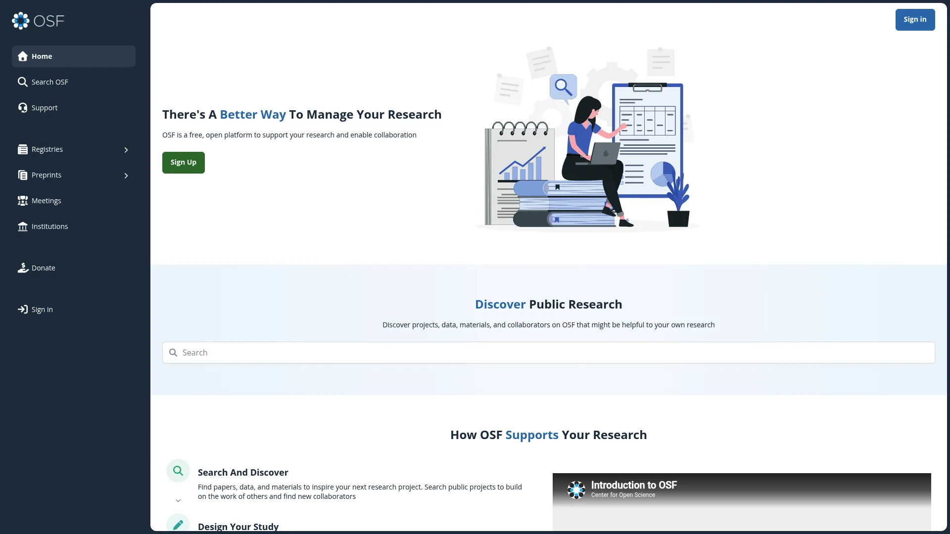 Open Science Framework project workspace
