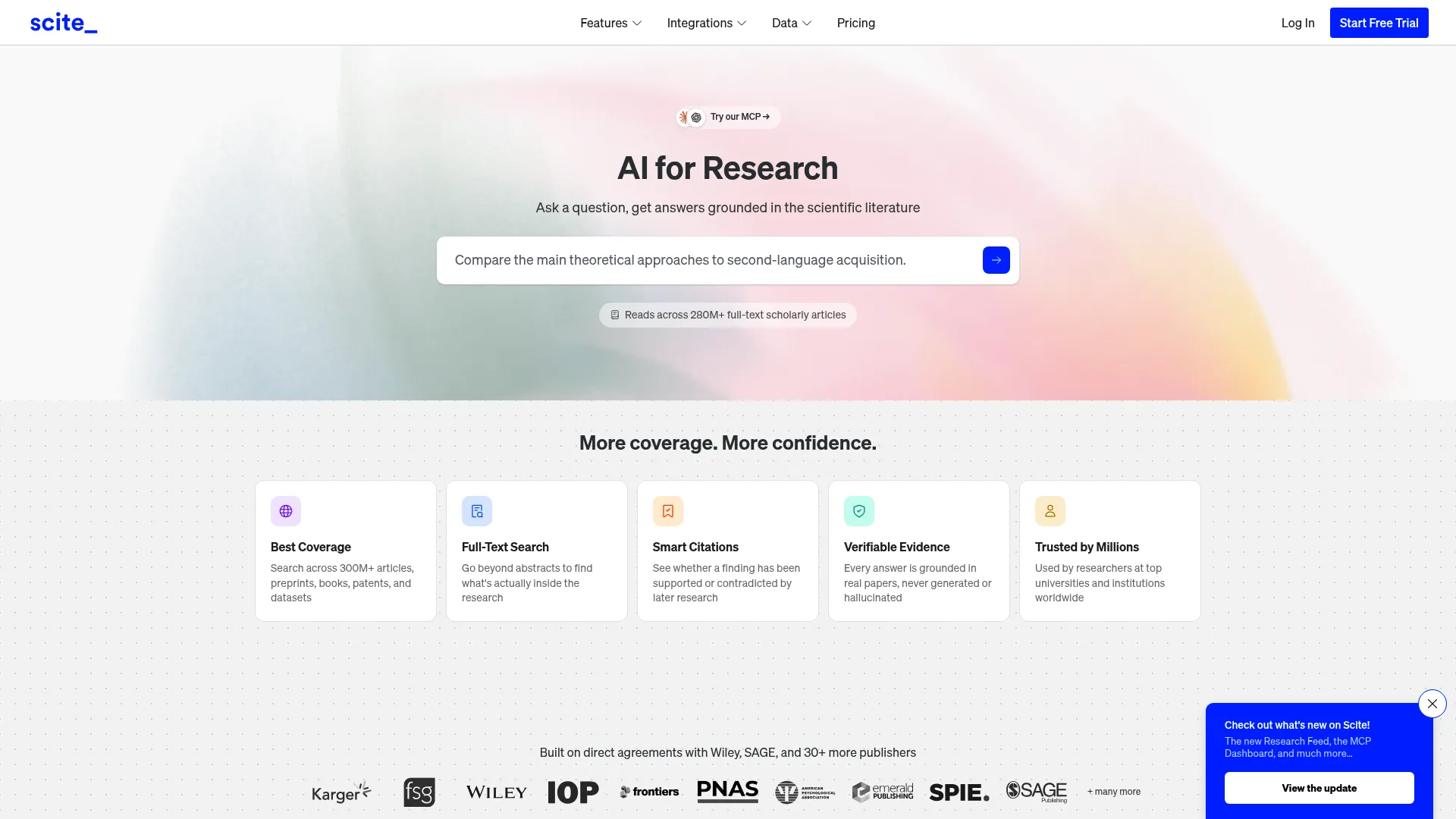 Scite citation intelligence interface