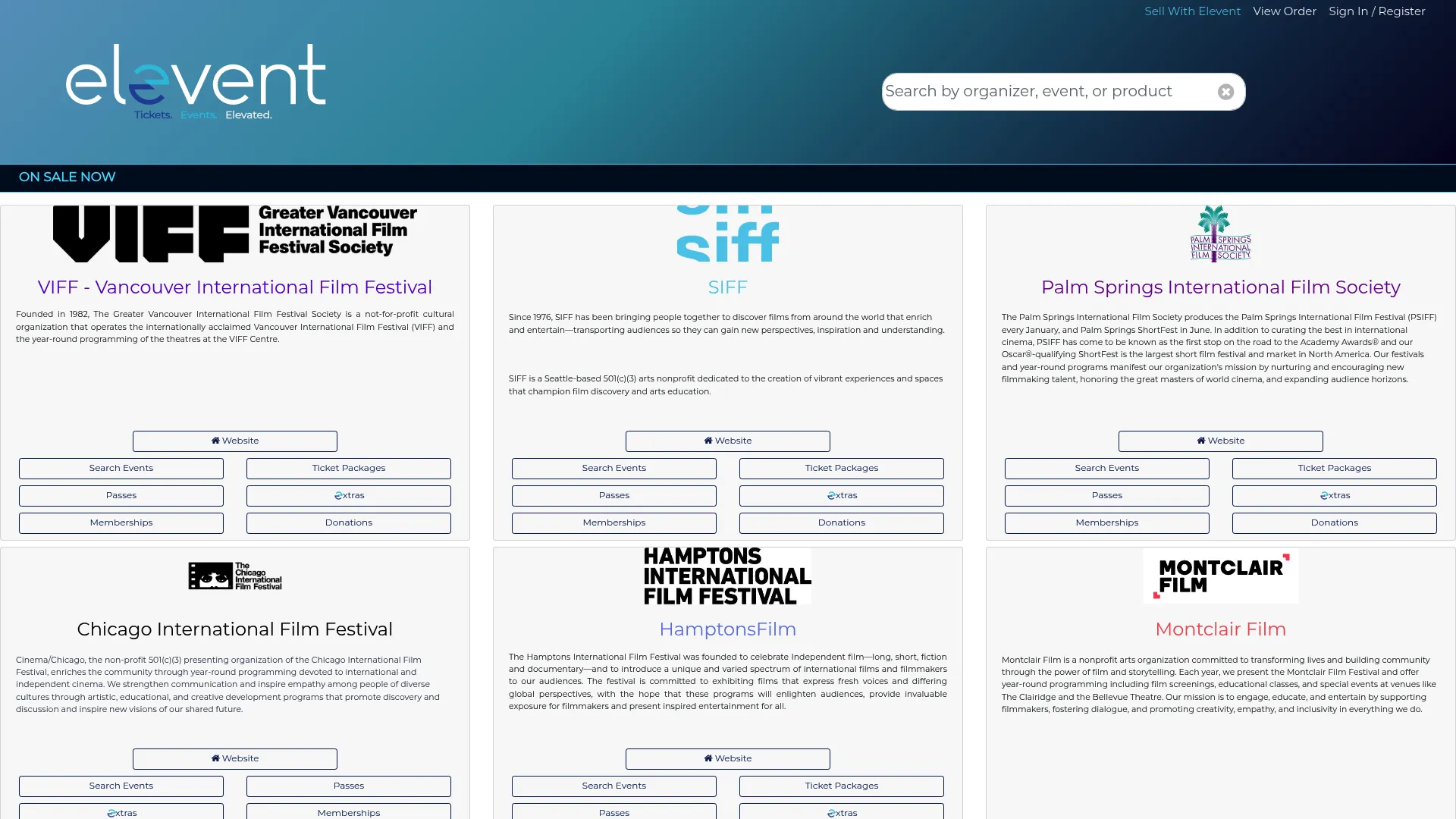 Elevent multi-event ticketing platform