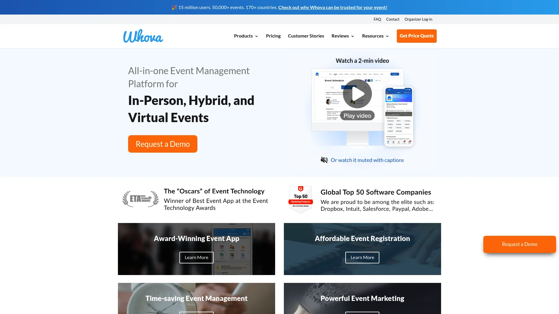 Whova abstract management and event platform