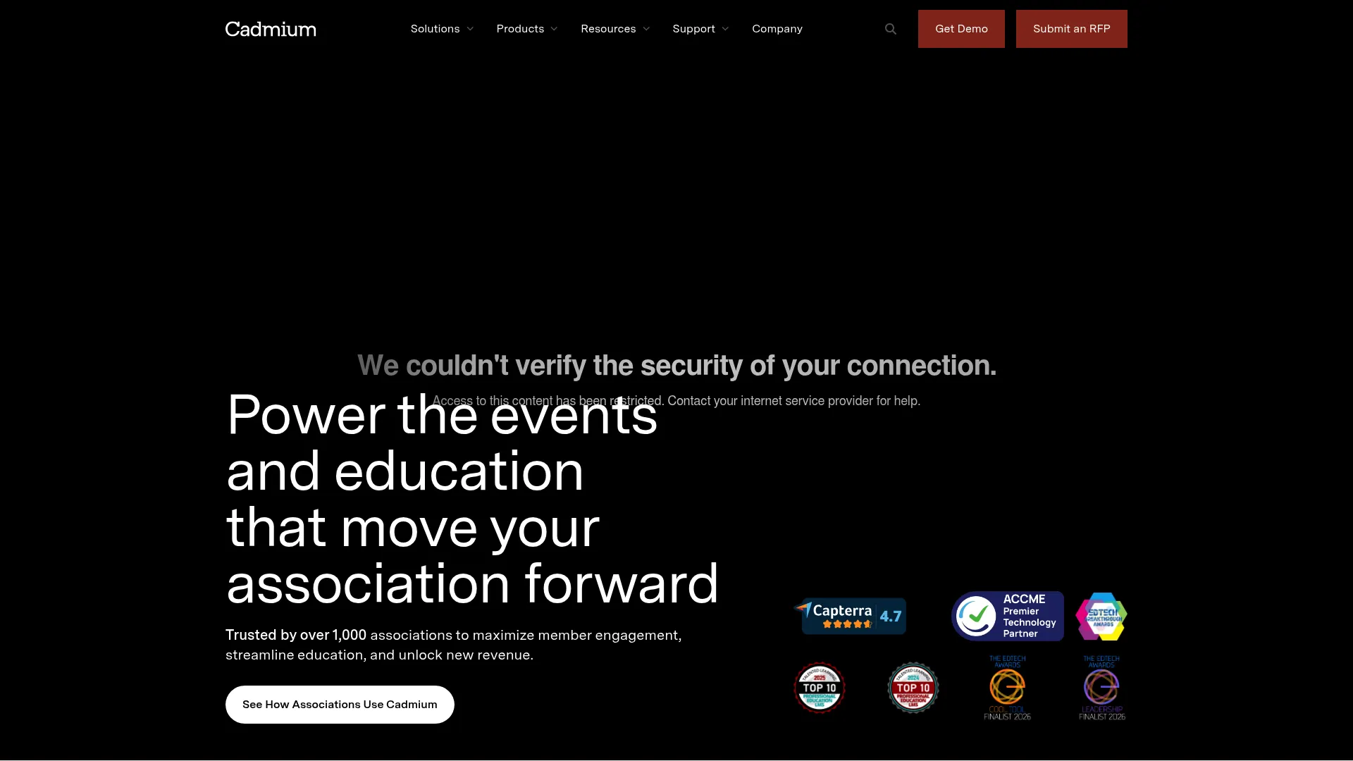 Cadmium event and education platform