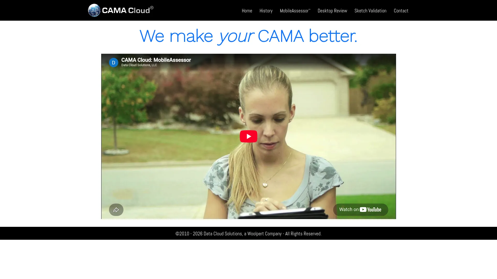 CAMA Cloud assessment and GIS software homepage