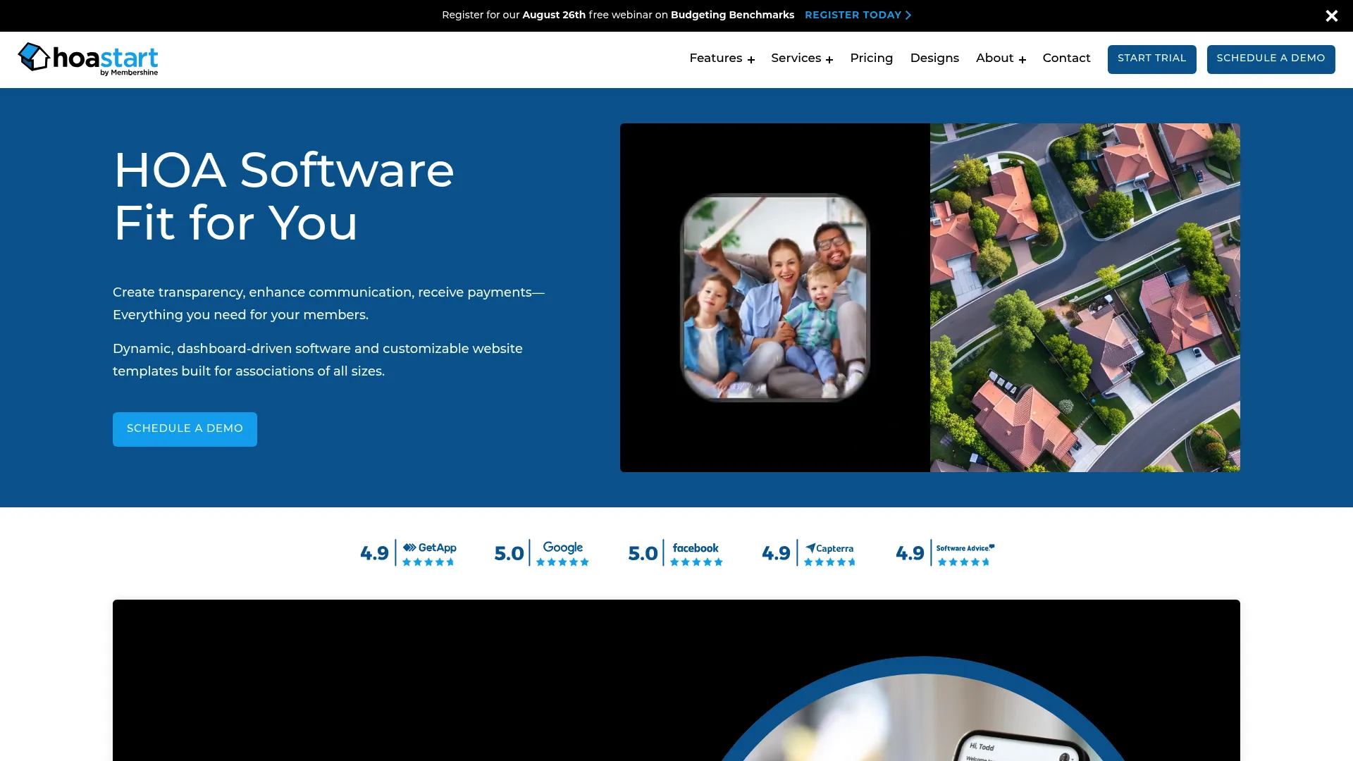 HOA Start HOA management software homepage