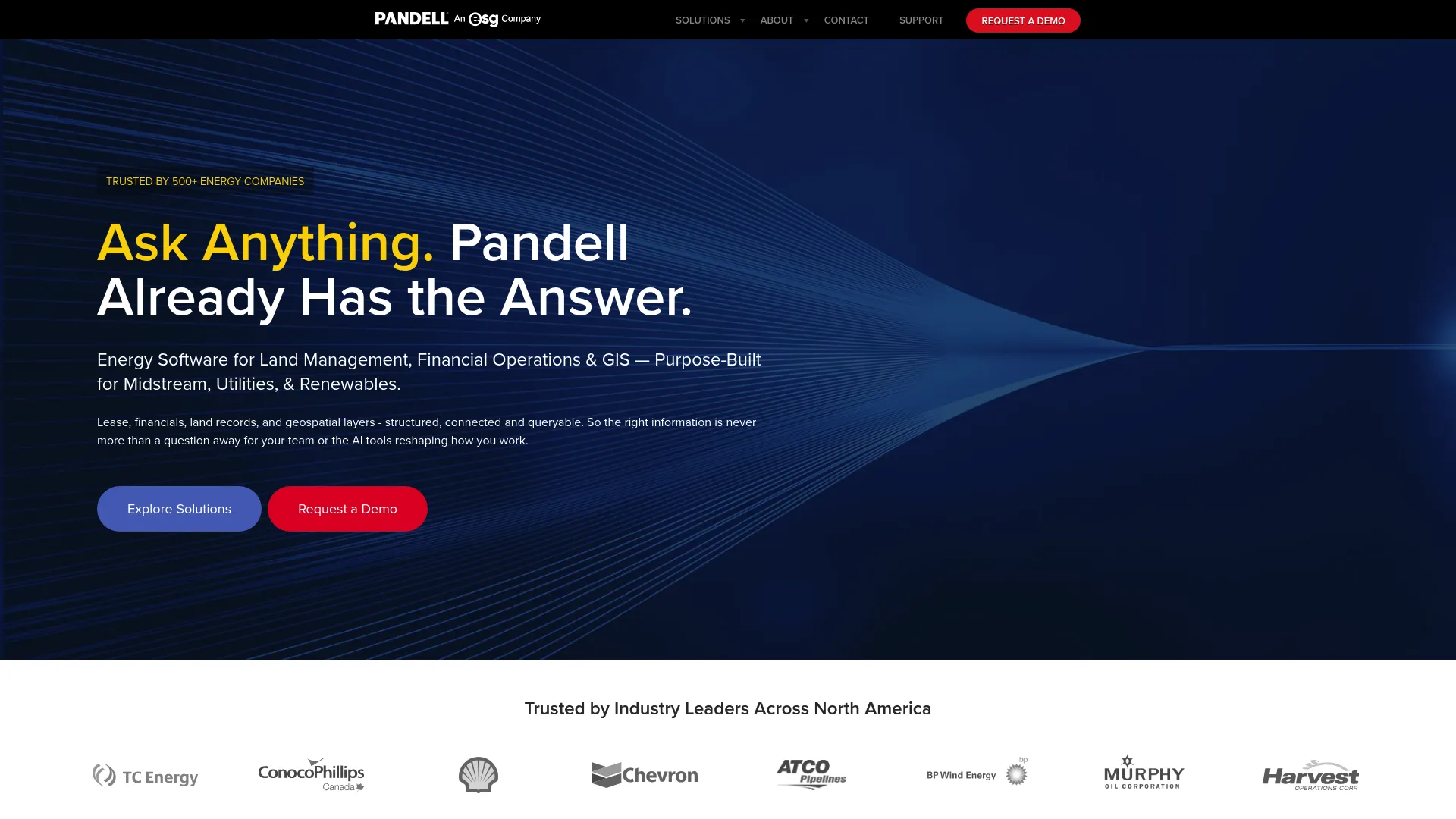 Pandell LandWorks land asset management software interface