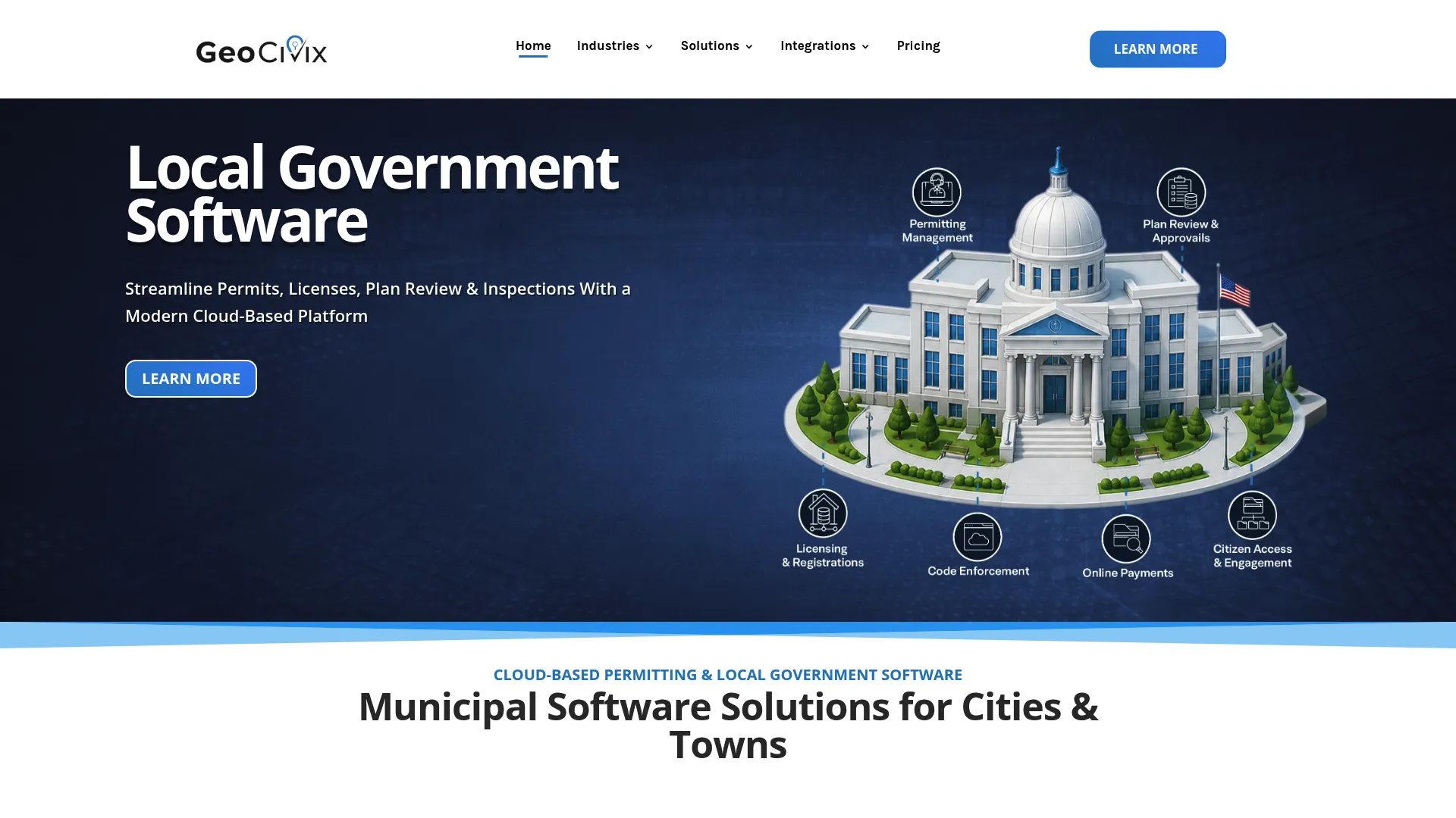 GeoCivix municipal permitting and plan review software interface