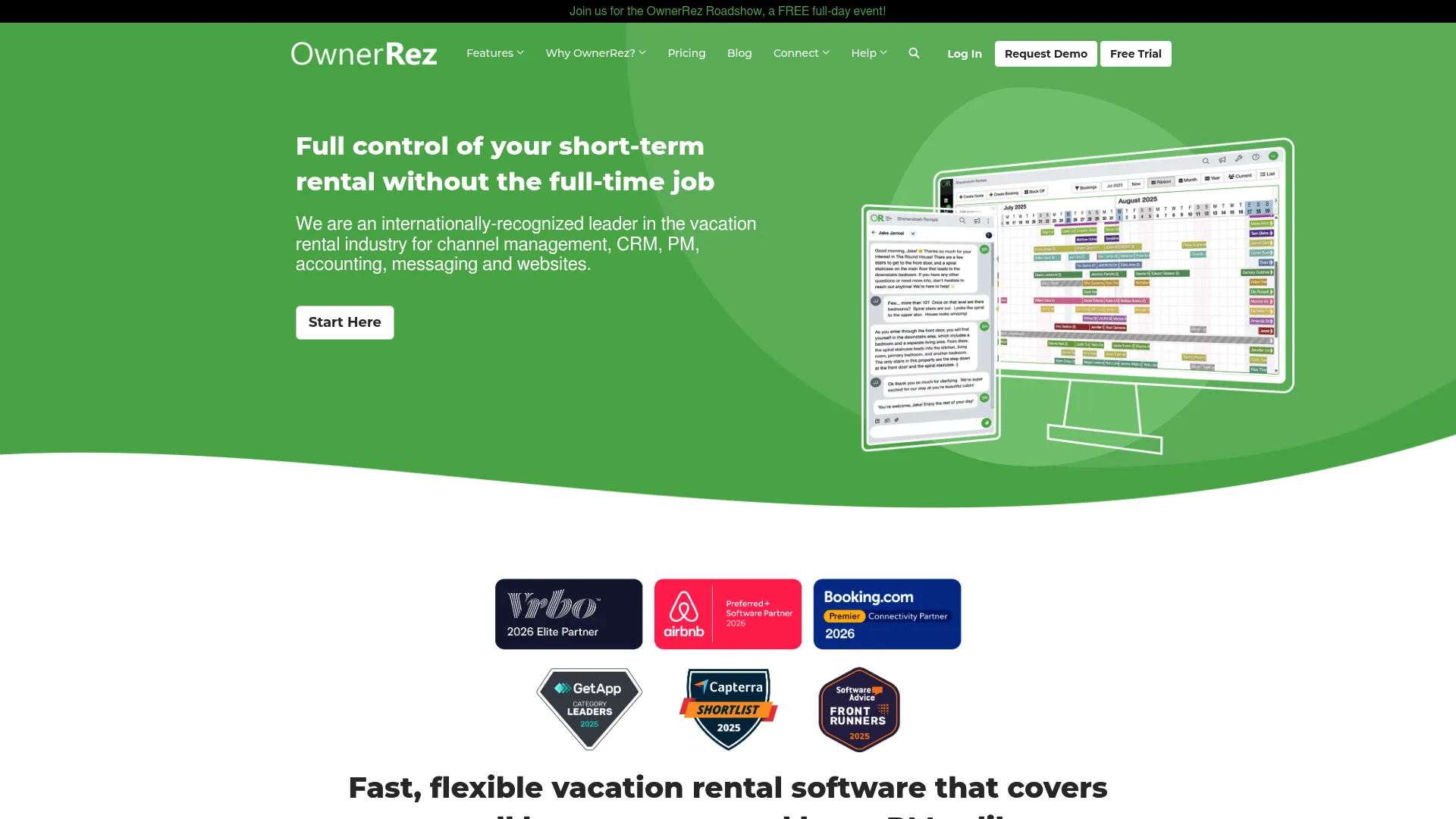 OwnerRez vacation rental software for owners and property managers homepage