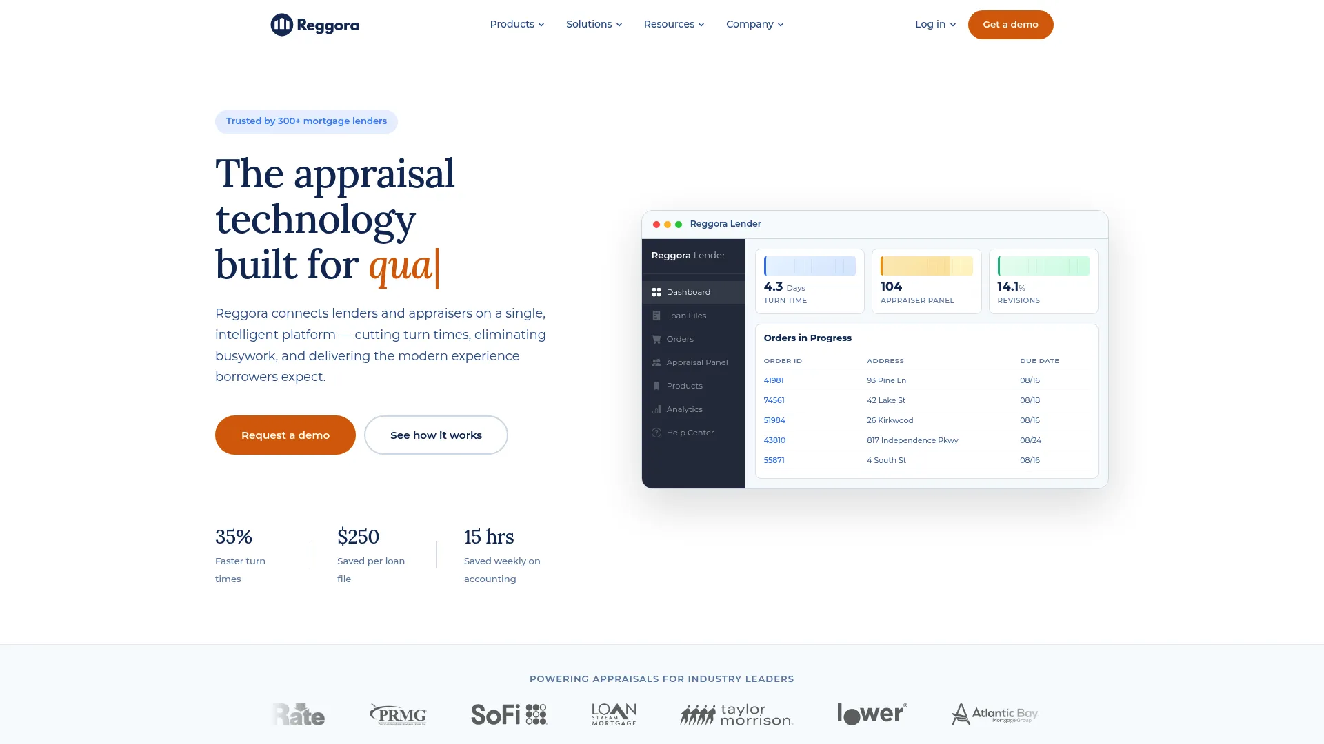 Reggora appraisal management software homepage