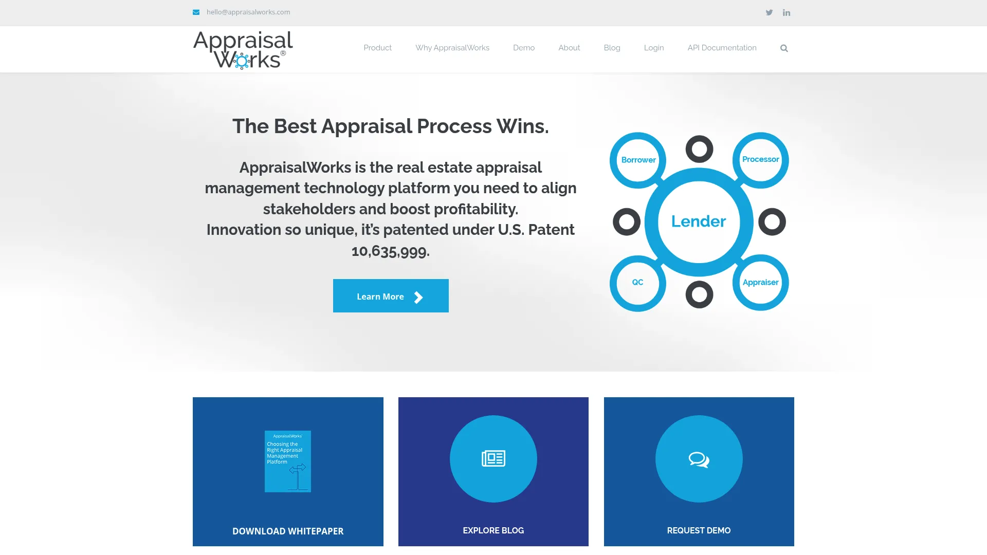 AppraisalWorks appraisal management software homepage