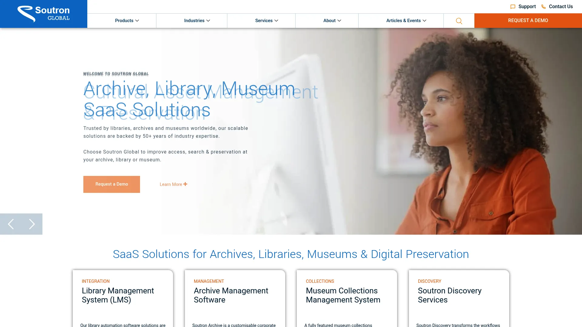 Soutron records and archive management homepage
