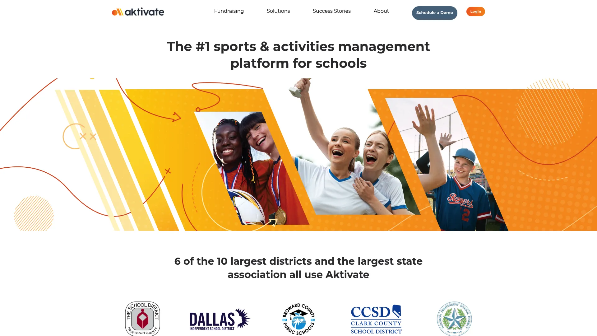 Aktivate athletic department software homepage