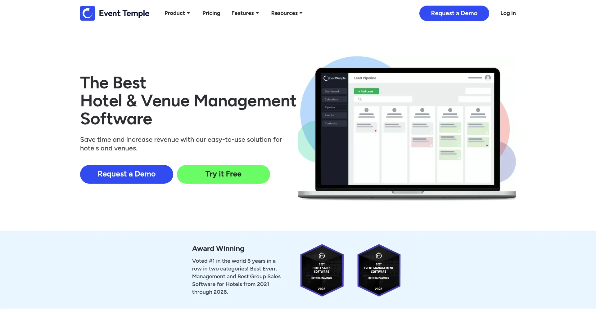 Event Temple hotel and venue management software