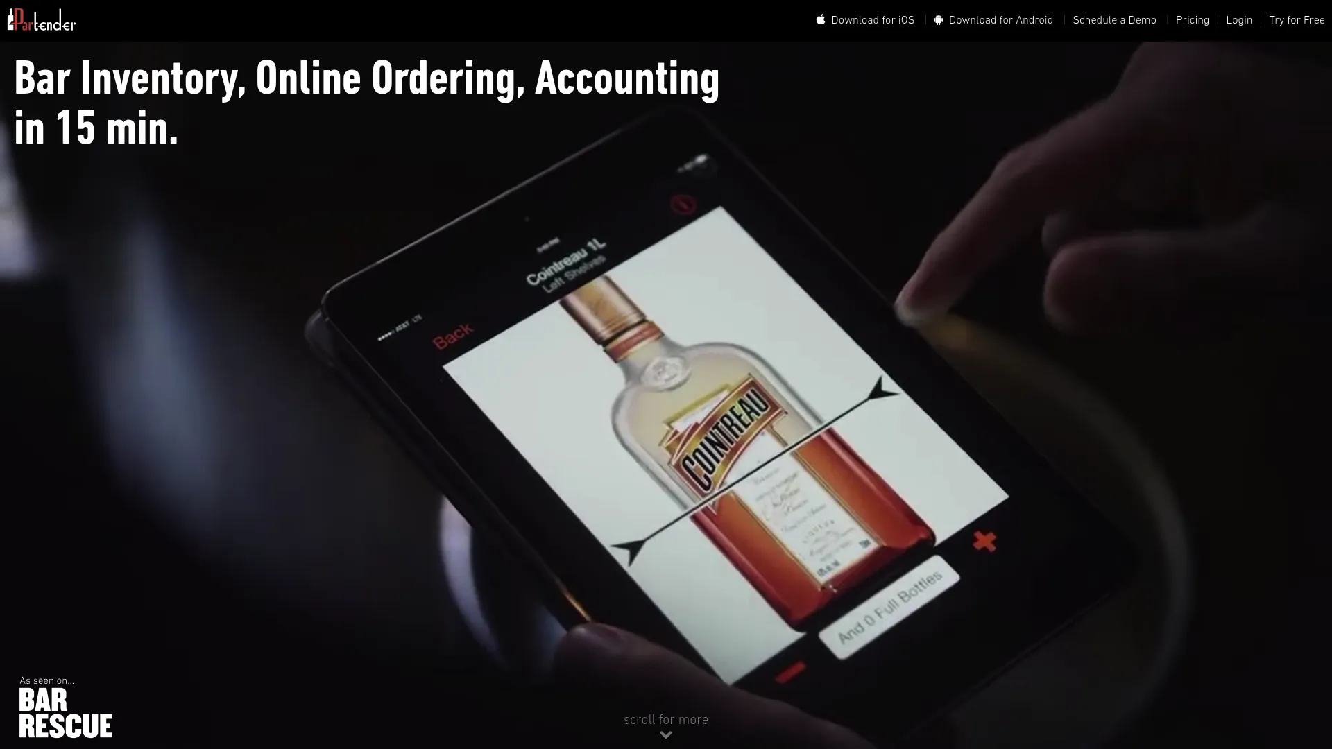 Partender mobile tap-to-count bar inventory app