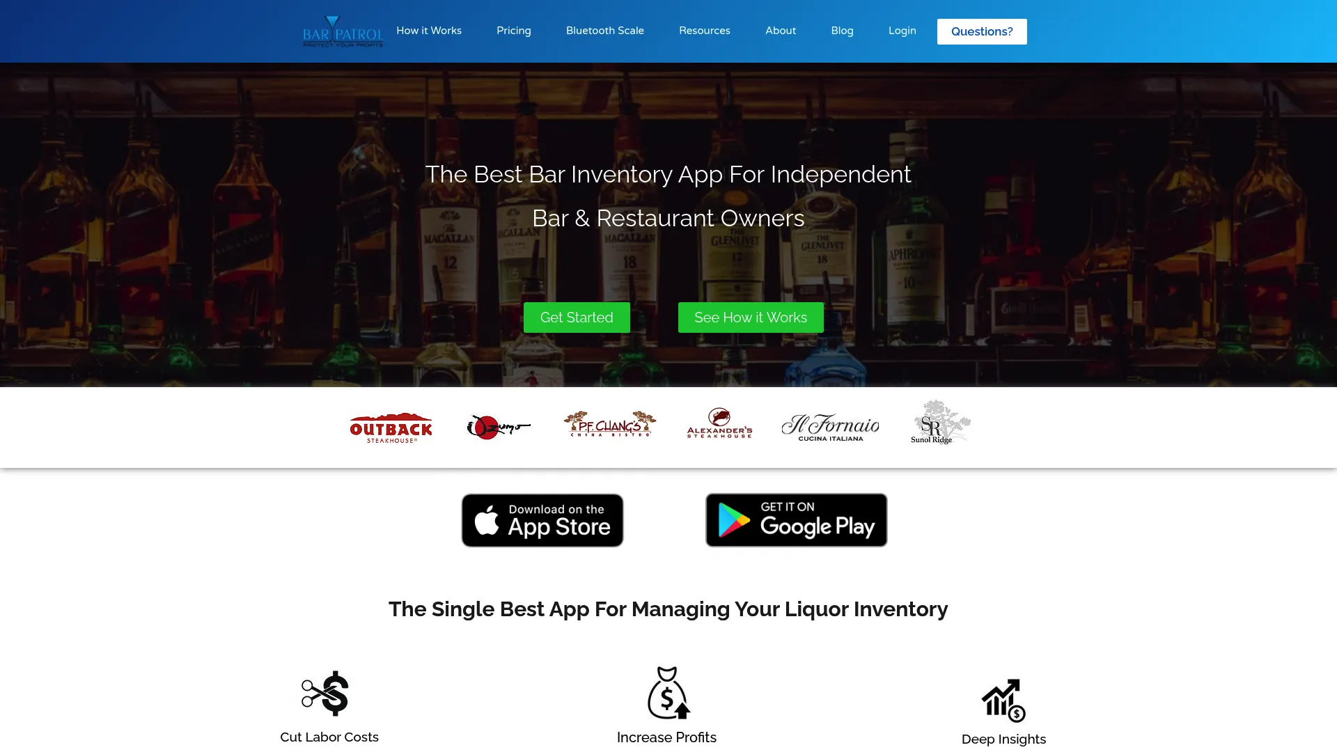 Bar Patrol inventory app product page