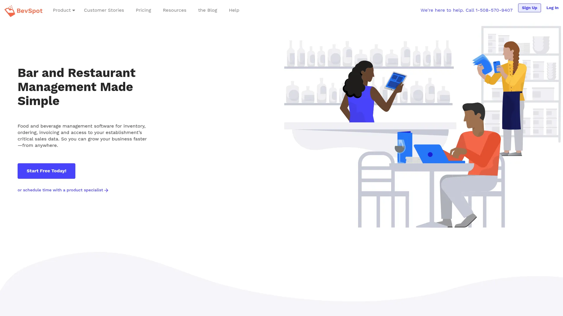 Bevspot food and beverage inventory software dashboard