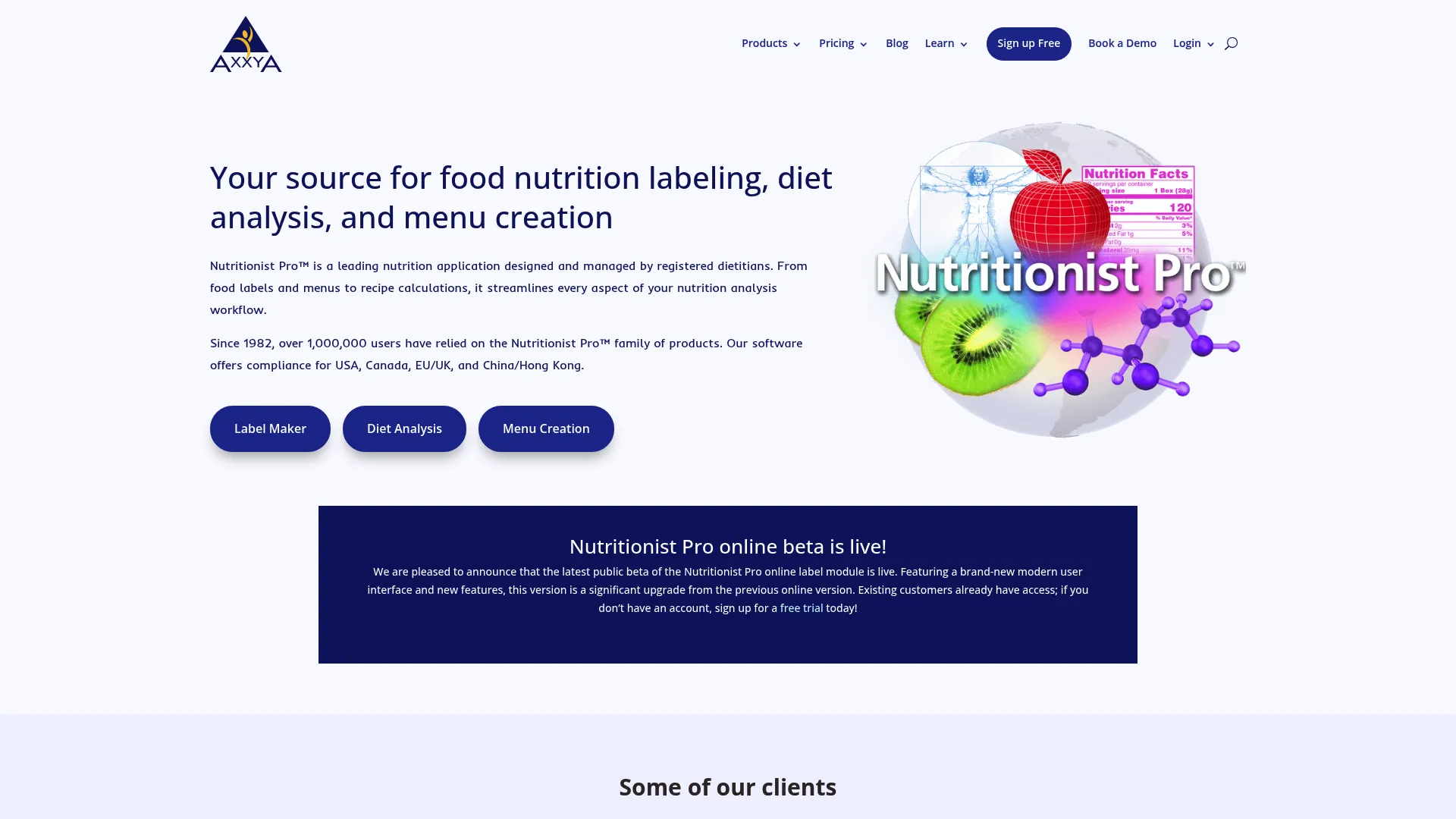 Nutritionist Pro nutrition analysis and labeling software