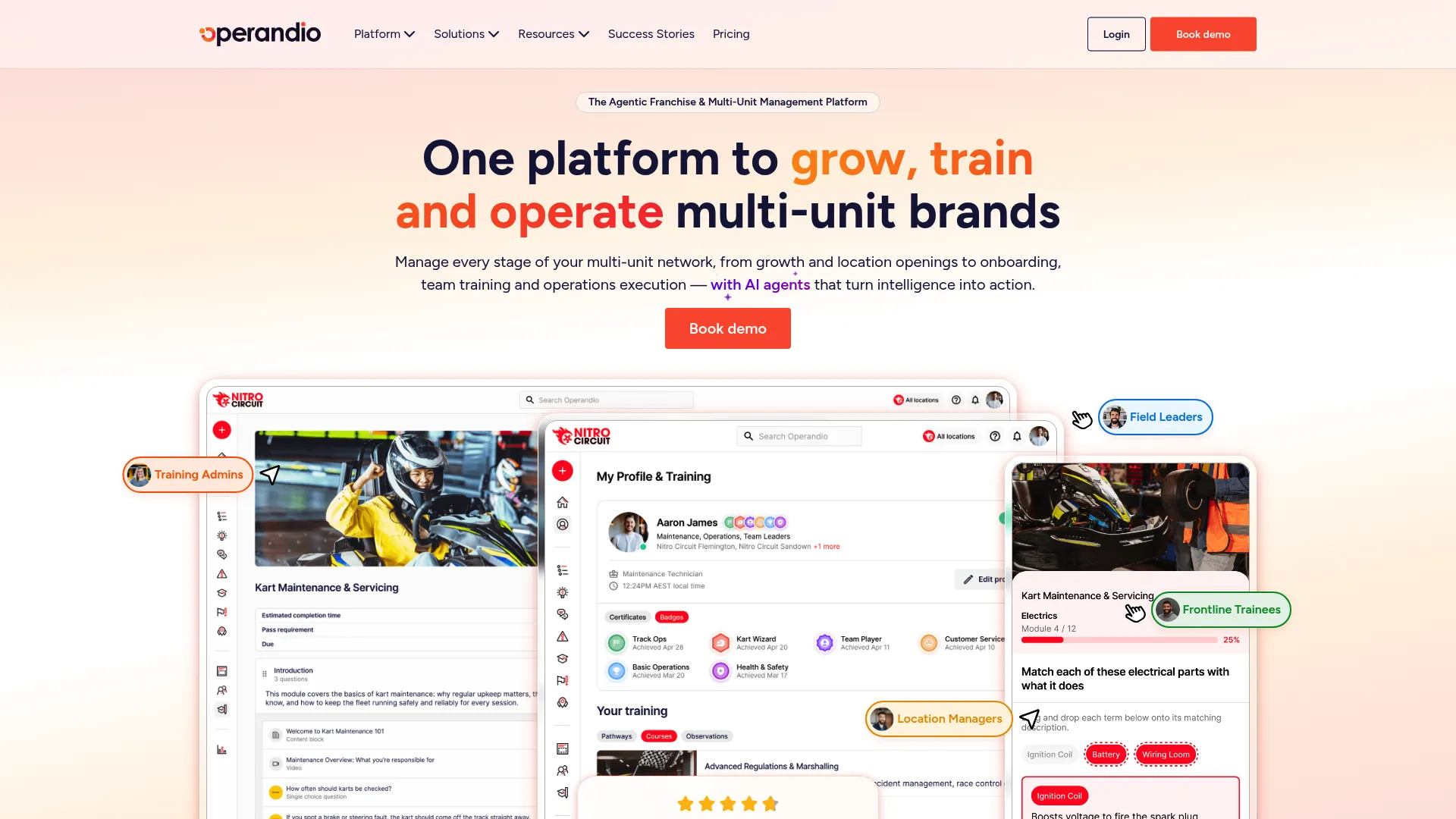 Operandio operations and task management platform homepage