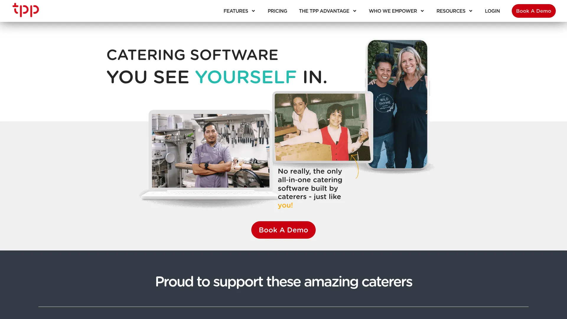 Total Party Planner catering and event software homepage