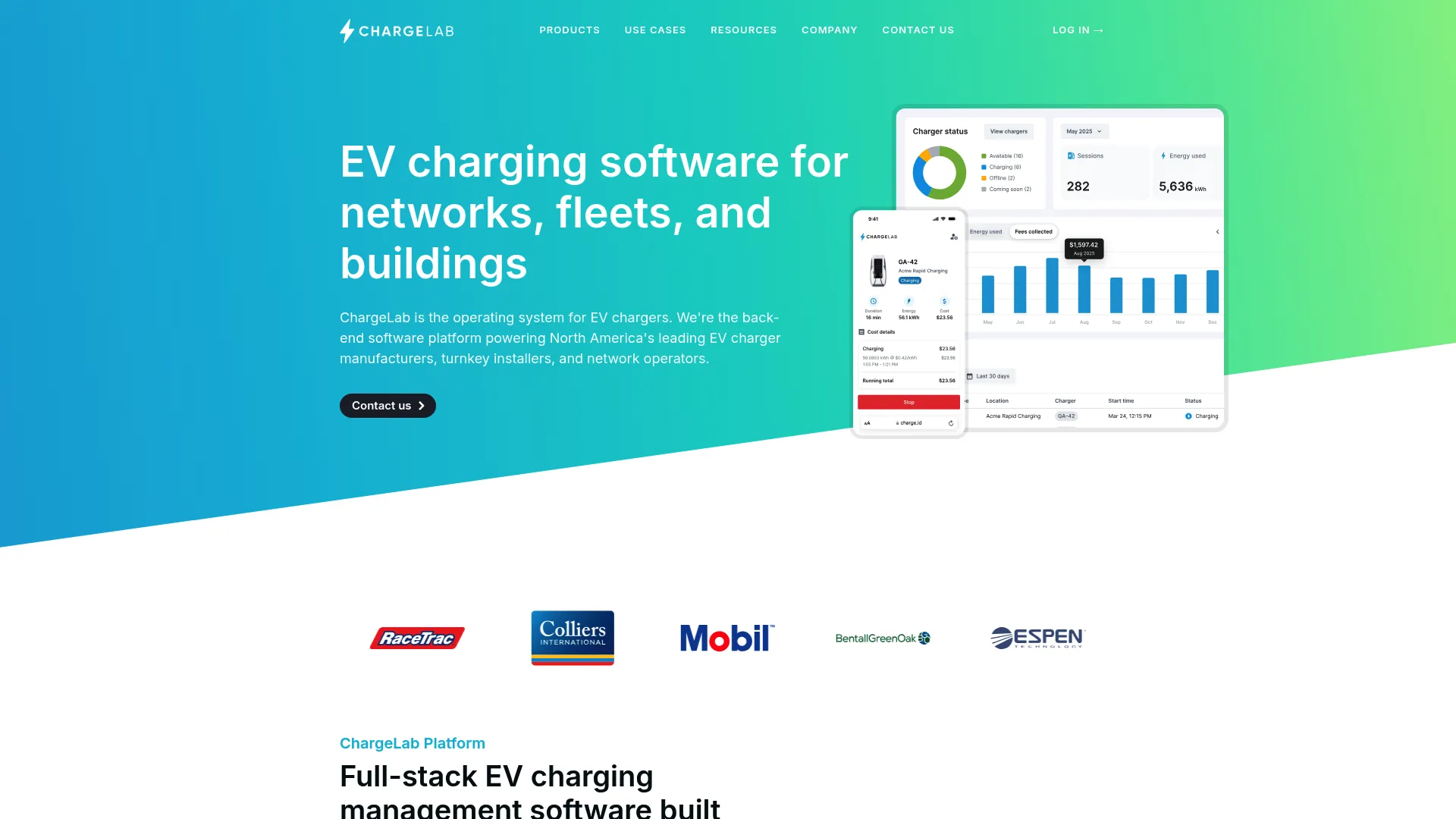 ChargeLab EV charging management software platform
