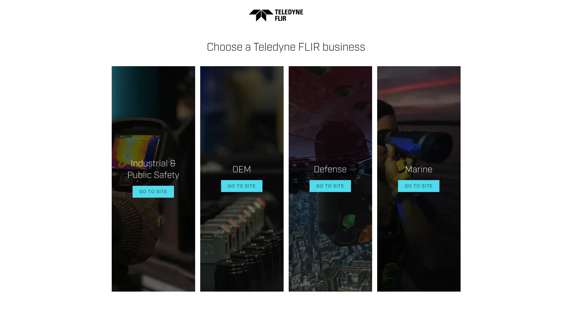 FLIR thermal imaging and sensing homepage